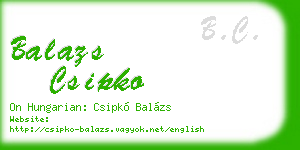 balazs csipko business card